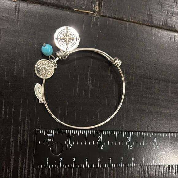 Unwritten YOLO Find Joy in the Journey Globe Travel Silver Charm Bracelet​ - Picture 6 of 6